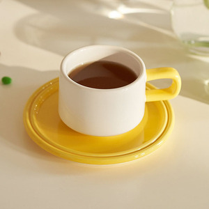 Low Stock Manufacturer's Price 6 Styles of Color Contrast <b>Arabic</b> Coffee Cup with Saucer Ceramic <b>Tea</b> Cups & Saucers - Product Image 2