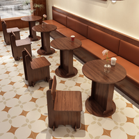 Meubles de restaurant, café et bar modernes sur mesure, table et chaises en bois massif, chaises de salle à manger industrielles pour espace de détente