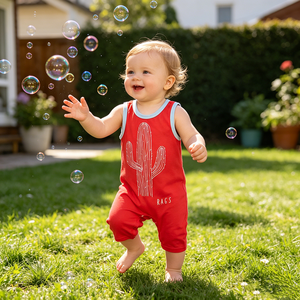 Vestiti per Neonati e Bambini, Tutina in Cotone Estiva Senza Maniche, Chiusura con Bottoni, 6-18 <span class=keywords><strong>Mesi</strong></span>, <span class=keywords><strong>Abbigliamento</strong></span> per Neonati - Product Image 5