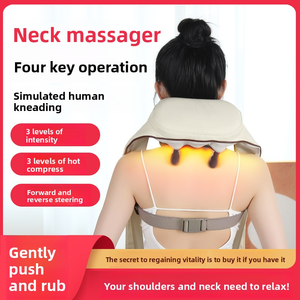 Manta de Masaje <span class=keywords><strong>Cervical</strong></span> con Compresión Caliente, Control Remoto Inalámbrico, Fisioterapia Infrarroja, Dispositivo Portátil - Product Image 2