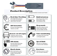 Traceur GPS intelligent TK004 en temps réel pour voiture, dispositif de suivi de véhicule GSM/GPRS/GPS avec fonction SOS, modèle GT06