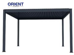 Pérgola de Techo con Aspersores de Aluminio Motorizados, Pérgola de Jardín con Protección Solar, Pérgola de Techo con Revestimiento de Aluminio Impermeable para Exteriores - Product Image 3