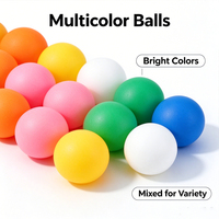 Balles de tennis de table en plastique multicolores brillantes sans couture, idéales pour les activités interactives de vacances pour tous les âges