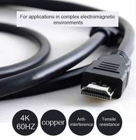 FOYUN Câble HDMI plaqué or 1.5m Conducteur en cuivre haute vitesse 1.4v Résolution 1080p Diamètre extérieur personnalisable PS4 Vidéo TV