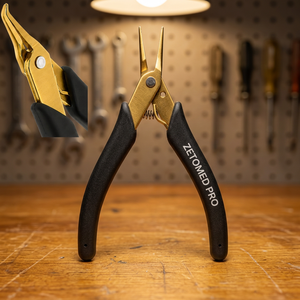 Xuron 485 Bent Nose Pliers Jewelry Making <b>Tool</b> Stainless Steel Black Handle Gold Tip 5 Inch - Product Image 3