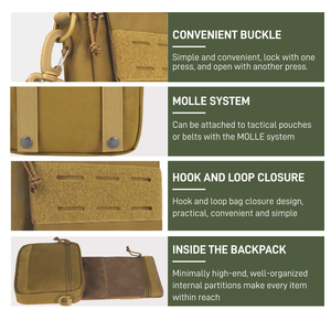 Bolsa Táctica Desmontable <span class=keywords><strong>para</strong></span> Senderismo, con Correa <span class=keywords><strong>para</strong></span> el Hombro, <span class=keywords><strong>para</strong></span> Chaleco, Sistema Molle, Almacenamiento de Equipo de Defensa Personal - Product Image 4