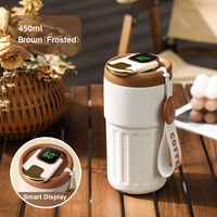 Tasse à café en acier inoxydable 316 de 14oz isolée sous vide Affichage de la température à double paroi avec tasse à café à écran tactile LED