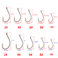 Hameçons de pêche à la carpe Hirisi en acier haute teneur en carbone, revêtement PTFE, tranchants, barbelés, avec œillet 8015