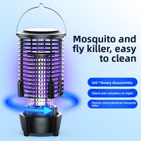 Tueur de moustiques et de mouches électronique domestique et extérieur, lampe de camping, nettoyage à un bouton, matériau ABS