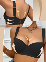Soutien-gorge push-up sans couture et lisse pour femme, avec armatures, anti-affaissement, bretelles larges réglables, tailles UE/US, vente en gros