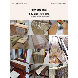 YL G.X. Camino de Mesa Bordado con Encaje de Algodón, Decoración para el Hogar, Lavable, 120x30cm, Estilo Moderno - Product Image 5