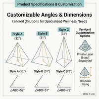 Pyramide de méditation professionnelle en cuivre pur à 99,99 %, 52 degrés, pour tente de méditation, grande pyramide en cuivre pour intérieur
