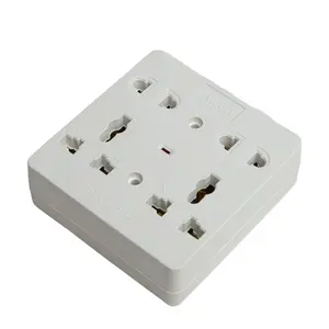 Power Socket Strip Universal 4 Outlet Eu Luxury Iron Copper Plating ABS And Electric Switch Receptacle Residential