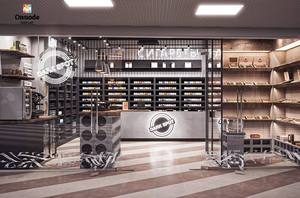 Diseño de Tienda de Tabaco Industrial Ecológico Personalizado, Vitrinas de Vidrio, Sistema de Estanterías Abiertas, Iluminación LED, Comercio Minorista de Lujo - Product Image 2