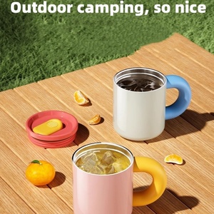 Mug à café portable en acier inoxydable de 12 oz avec couvercle isolant, idéal pour le camping et le bureau à domicile - Product Image 6