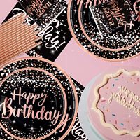 Articles de fête Pack de fête Fournitures de fête d'anniversaire Assiettes Serviettes Nappe Tasses Couverts Enfin 21 Bannière 24 Invités 170 Pièces