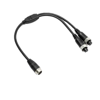 Connecteur rapide GX12 Y-Type 4 broches, un mâle deux femelles, faisceau de câbles, câble vidéo, prise aviation, capteur pour voiture (cuivre pur)