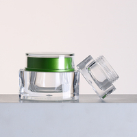 Pot à crème hydratante élégant en acrylique 5g 10g, emballage cosmétique transparent avec impression sérigraphique pour crème visage