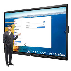 ไวท์บอร์ดอัจฉริยะแบบอินเทอร์แอคทีฟ LCD พร้อมไฟแบ็คไลท์ D-LED ความละเอียด 4K รองรับการสัมผัสหลายจุด ขนาด 55/65/75/86/98/110 นิ้ว สีขาว - Product Image 1
