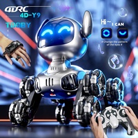 4DRC Y9 Intelligenter RC-Roboterhund 2,4G 8-Rad Ferngesteuertes Stunt-Auto Berührungssensitiv Interaktives Haustier-Spielzeug Geburtstagsgeschenk für Kinder