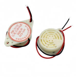 Mini 30MM * H15MM blanco 12V sonido fuerte 95dB DC 3kHz alarma activa intervalo sonido SMF-27 zumbador piezoeléctrico RoHS con cables - Product Image 5