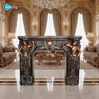 Sculpture en bronze européenne de luxe, base de table, style baroque antique, travail de sculpture en spirale, table basse pour salon royal et décoration de villa