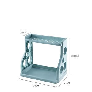 Support d'organisation multifonctionnel en plastique pour couteaux, épices, bouteilles et pots – Étagère de rangement pour cuisine - Product Image 4