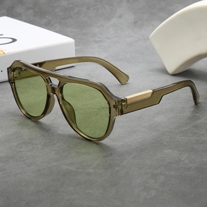 Classic Punk Vacation Shades Men Double Beam Pilot Vintage Color Sun <strong>Glasses</strong> 2026 <strong>New</strong> <strong>Style</strong> Big Thick Frame Sunglasses for Women - Product Image 3