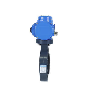 12 В 24 В 100 мм Электрический автоматический моторизованный контроль UPVC пластик PN10 Epdm Ptfe уплотнение клапан-бабочка поставщик для воды - Product Image 3