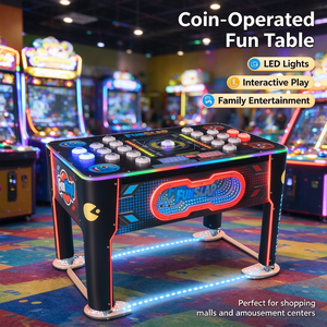 Münzbetriebener LED-Slap-Tisch mit Erhöhtem Spielfeldrand und Lichtleisten an den Beinen für Resort-Spielhallen, Hotel-Lounges und Arkaden - Product Image 4