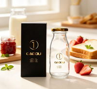 Botol Kaca Saus Tomat Minuman Jus Wadah Minuman Botol dengan Tutup Sekrup