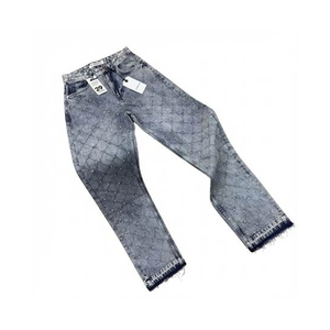 Jeans exclusifs pour hommes – Qualité supérieure, luxe, imprimé graffiti dessiné à la main, coupe décontractée, style déchiré - Product Image 2