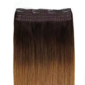 Extensiones de <span class=keywords><strong>Cabello</strong></span> con Clip, Color Rubio <span class=keywords><strong>Miel</strong></span> <span class=keywords><strong>Oscuro</strong></span> Degradado, <span class=keywords><strong>Cabello</strong></span> Europeo Liso de 100g, 8-24 Pulgadas, Puntas Gruesas y Abundantes, Venta al Por Mayor de Fábrica - Product Image 1