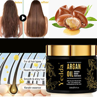 Masker rambut minyak Argan 300G, untuk rambut keriting rusak melembabkan mengembalikan Logo jenis krim