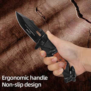 Cuchillo de bolsillo plegable multifuncional de alta dureza, herramienta portátil de autodefensa para el hogar y exteriores - Product Image 3