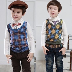 Vêtements pour enfants en gros, t-shirt à manches longues à imprimé 3D à carreaux pour garçons, provenant de Chine - Product Image 2