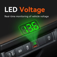 Chargeur rapide pour voiture Toyota RAV4 Camry Prado CHR, 12/24V 30W+18W USB A et Type C, prise de charge intégrée avec affichage de la tension LED