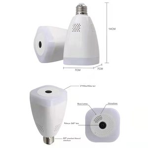 Tuya <span class=keywords><strong>Smart</strong></span> 3MP Bombilla Interior 360 Grados cámara de visión panorámica red <span class=keywords><strong>IP</strong></span> <span class=keywords><strong>Smart</strong></span> Wireless 3MP Vigilancia Wifi lámpara CCTV Cámara - Product Image 4