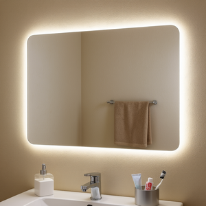 Miroir LED 80 x 60 cm avec éclairage LED pour salle de bain - Product Image 3