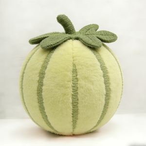 Feuilles de calyx vertes en peluche douce personnalisées et tige torsadée en haut, cadeau d'anniversaire en peluche sur le thème des fruits d'été pour enfants - Product Image 4
