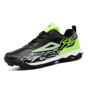 Chaussures de baseball blanches et rouges à lacets, chaussures de frappe non-marquantes pour terrain synthétique, baskets de sport pour entraînement sur terrain - Product Image 6