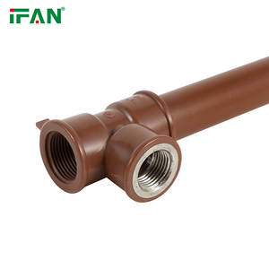 1/2 ''-1'' pph nhựa phù hợp cung cấp nước chủ đề pph phụ kiện IFAN nhà máy OEM Nâu nhựa pph ống và phụ kiện - Product Image 5