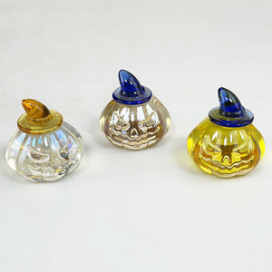 Figuras <span class=keywords><strong>de</strong></span> Cristal K9 al por Mayor, Calabaza Espeluznante con Sombrero <span class=keywords><strong>de</strong></span> Bruja, Adornos <span class=keywords><strong>de</strong></span> Cristal para Halloween, Juego Surtido - Product Image 2