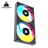 Ventilador Doble AntarcChill de 240 mm, Alto Flujo de Aire, Altas RPM, Bajo Ruido, Rodamiento Hidráulico, Refrigeración Silenciosa para Radiador