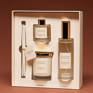 AIKUN OEM Private Label Luxury Home Fragrance Reed Diffuser and Candle Set for Retail Store Hotel Lounge - Product Image 3