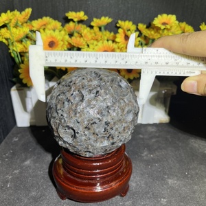 Nuovo arrivo sfera di superficie della luna incandescente sfera di pietra guarigione UV cristallo reattivo artigianale Yooperlite luna per la decorazione della casa - Product Image 4