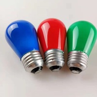 Ampoule incandescente en verre colorée 120V 220V 5W 7W 10W 11W, ampoule à filament de tungstène, ampoule globe ST45 / S14 pour guirlandes lumineuses