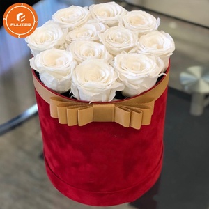 Mẫu Có Sẵn Tùy Chỉnh Vòng Rose Velvet Sang Trọng Trang Trí Sắp Xếp Hoa Fo Mẹ Quà Tặng Bao Bì Hoa Hộp - Product Image 6