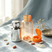 Conteneur à pilules en plastique PET 120cc 150cc avec bouchon à clapet, surface électroplaquée, emballage de capsules, bouteille, couleur personnalisée