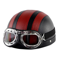 Casques de moto demi-face pour la conduite tout-terrain avec visière de protection amovible